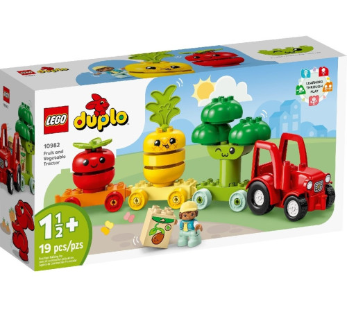 lego duplo 10982 Конструктор "Фруктово-овощной трактор" (19 дет.)