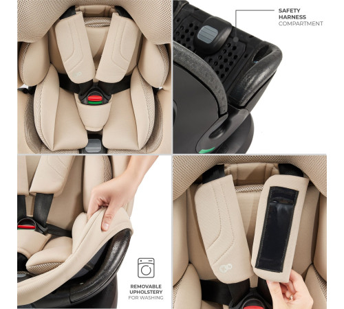 kinderkraft Автокресло xpedition 3 isofix гр. 0+/1/2/3 (0-36 кг.) бежевый