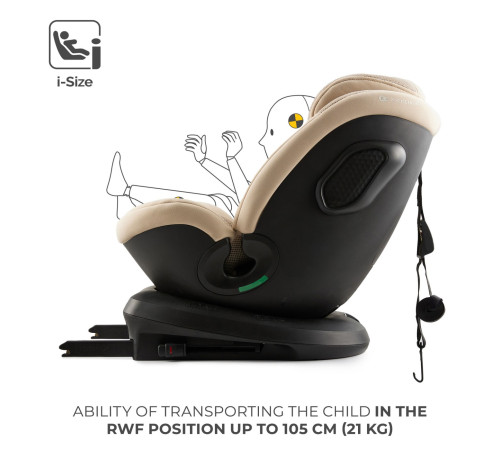 kinderkraft Автокресло xpedition 3 isofix гр. 0+/1/2/3 (0-36 кг.) бежевый