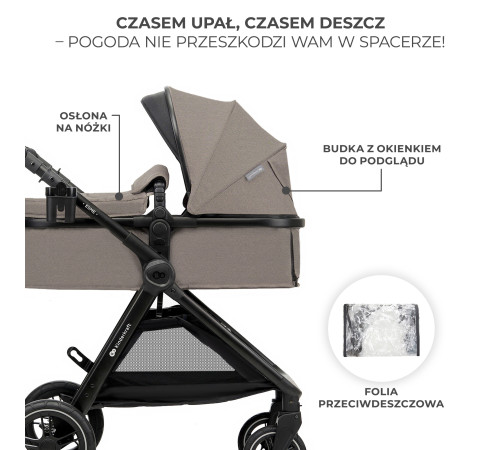 kinderkraft Коляска 3-в-1 esme бежевый