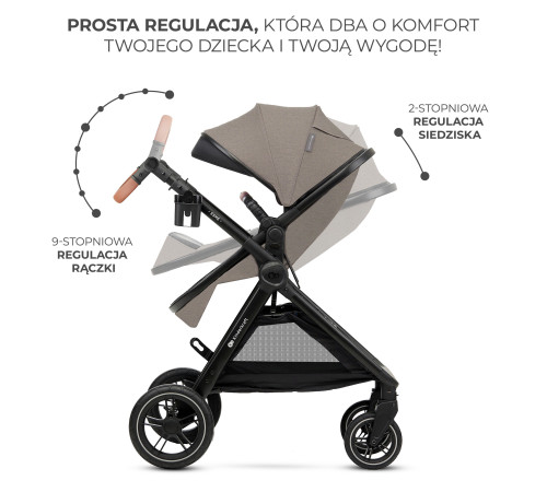 kinderkraft Коляска 3-в-1 esme бежевый