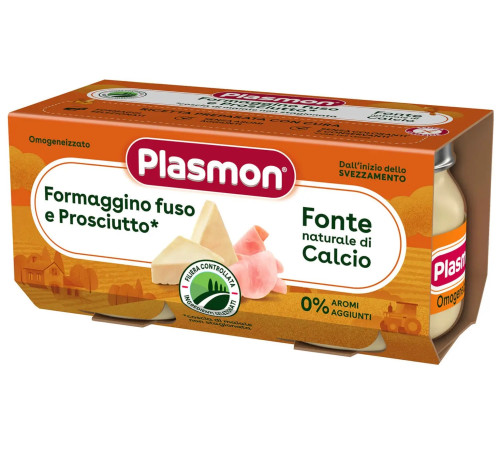 plasmon branza topita cu sunca  2x80 гр. (4 м.+)