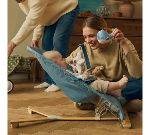 kinderkraft Шезлонг-качалка mini (до 9 кг.) синий