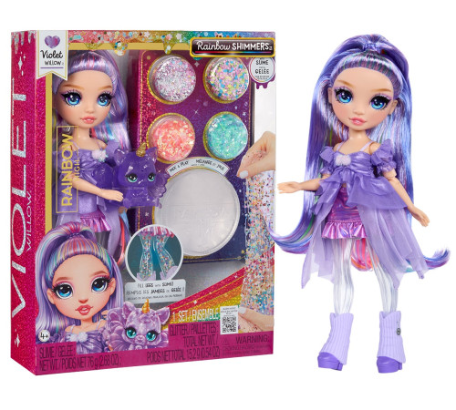  rainbow high 122425 set de joaca cu papusa "violet willow" seria "rainbow shimmers"