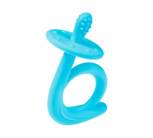 akuku-632 a0114 jucărie dentară din silicon "melc" (albastru)