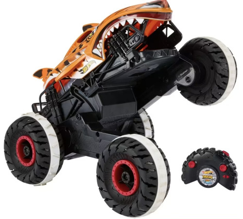 hot wheels hgv87 mașină monster trucks „tiger” cu telecomanda 