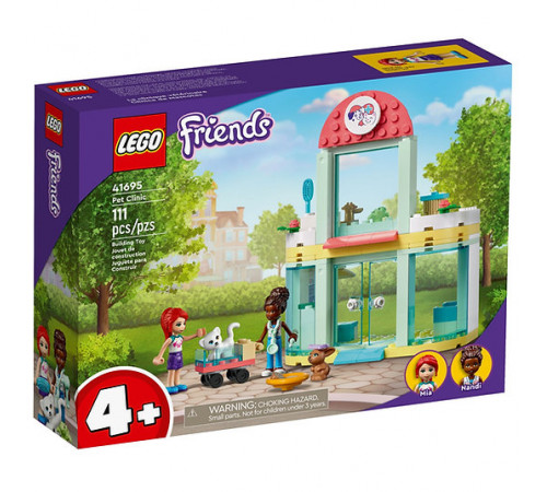 lego friends 41695 Конструктор "Клиника для домашних животных" (111 дет.)