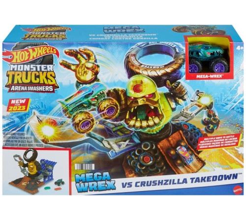 hot wheels hpn71 set de joc "atacul lui krashzila" seria training arena