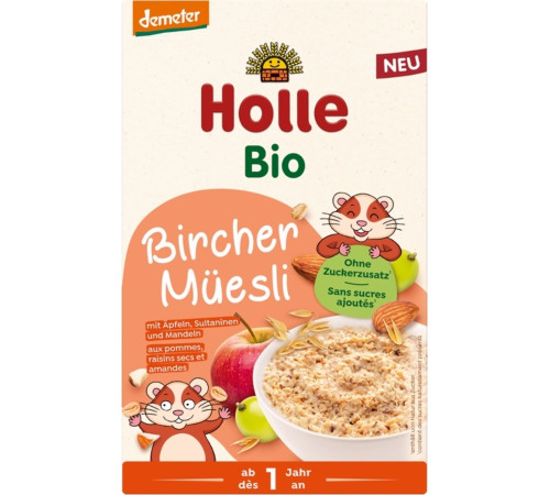  holle bio organic terci muesli bircher cu fructe si migdale (12+ luni) 200 gr.