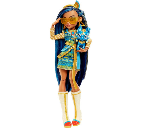 monster high hhk54 Кукла "Клео Де Нил" с питомцем