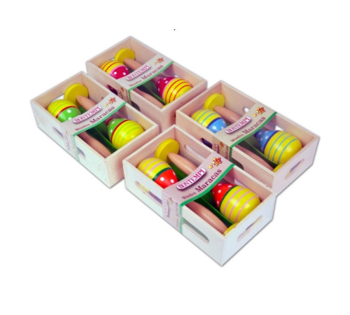 bontempi 562010 maracas din lemn (18 cm) in sort.
