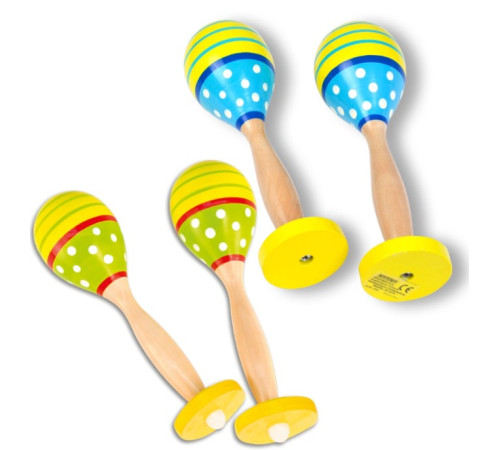 bontempi 562010 maracas din lemn (18 cm) in sort.