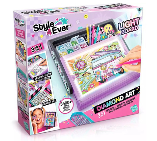  canal toys ofg300cl set de creație cu lumină led 3 în 1 "diamond art"