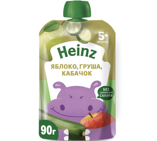 Детское питание в Молдове heinz Пюре Яблоко-груша-кабачок (5м+) 90 гр.