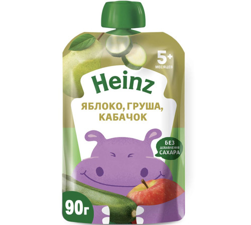 heinz Пюре Яблоко-груша-кабачок (5м+) 90 гр.