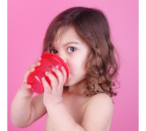 nuby id91121 set de cupe cu buză (9 m +) 6x210 ml.