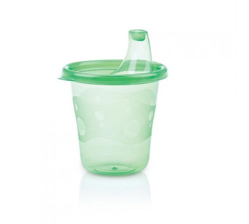 nuby id91121 set de cupe cu buză (9 m +) 6x210 ml.