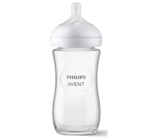 avent scy933/01 Бутылочка стеклянная "natural 2.0" 240 мл. (1 м+) 1 шт.