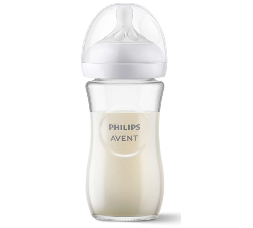 avent scy933/01 Бутылочка стеклянная "natural 2.0" 240 мл. (1 м+) 1 шт.