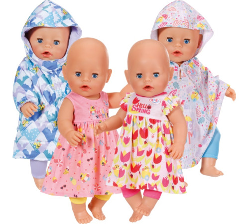 zapf creation 829424 set haine pentru păpuși "baby born deluxe 4 anotimpuri" (43 cm.)