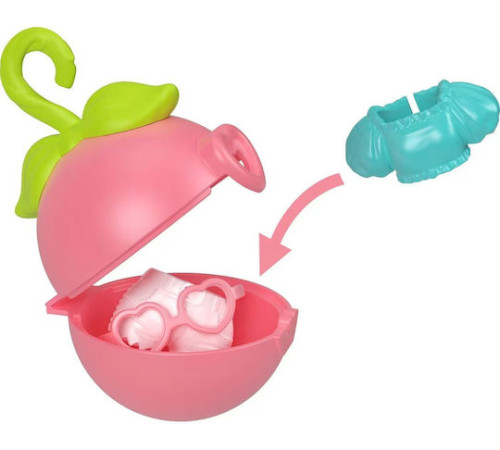 polly pocket jkr46 păpușă breloc cu accesorii (7,5 cm) &icirc;n sort.