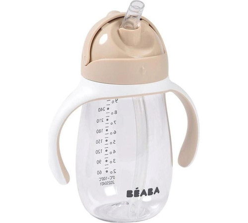  beaba b913632 cană cu pai din tritan (300 ml) clay