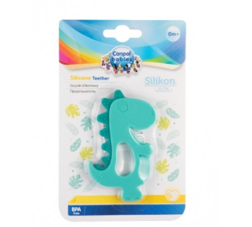 canpol 51/006 dințitor din silicon "dinosaur" &icirc;n sort.