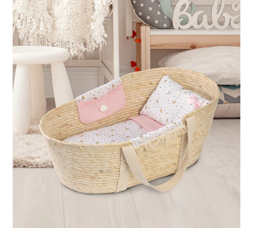 llorens 201 Плетеная корзина-люлька для кукол