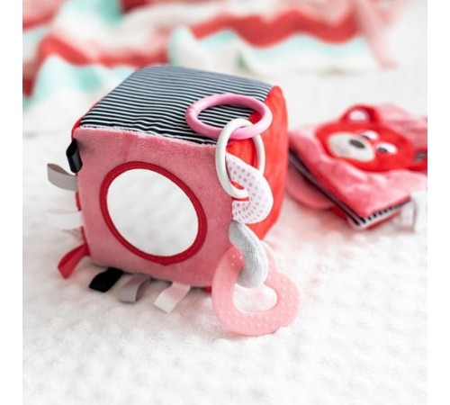 canpol 68/073 jucărie de pluș educativă "cube-ursulet" (coral)