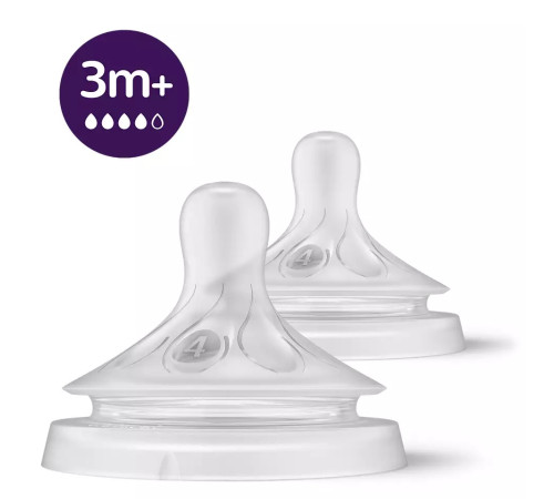 avent scy964/02 Соска силиконовая "natural" (3 м+) 2 шт. 