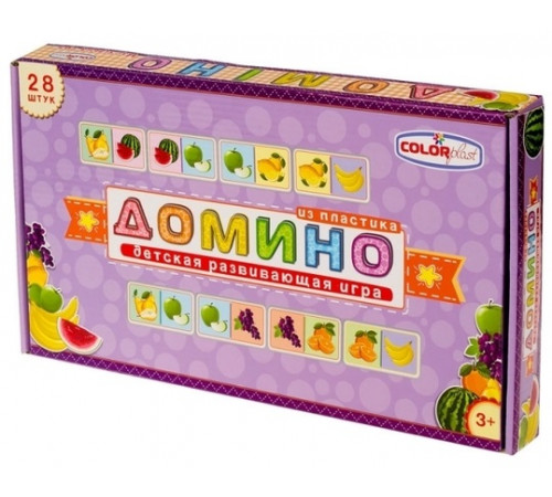 ColorPlast 0918 Детская игра "Домино: Фрукты" Детский магазин в Кишиневе в Молдове colorplast 0918 Детская игра "Домино: Фрукты"
