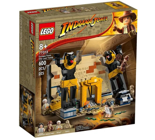 lego indiana jones 77013 constructor "evadare din mormantul pierdut" (600 de el.)