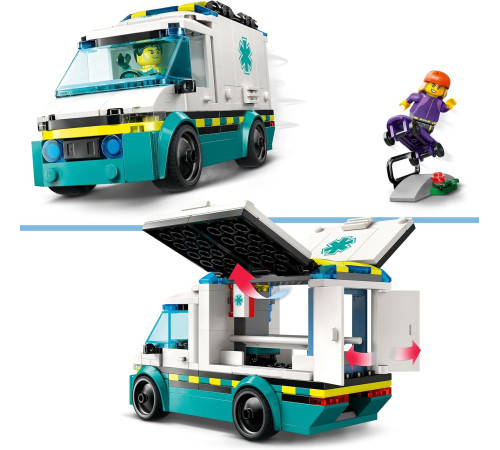 lego city 60451 Конструктор "Скорая помощь" (184 дет.)