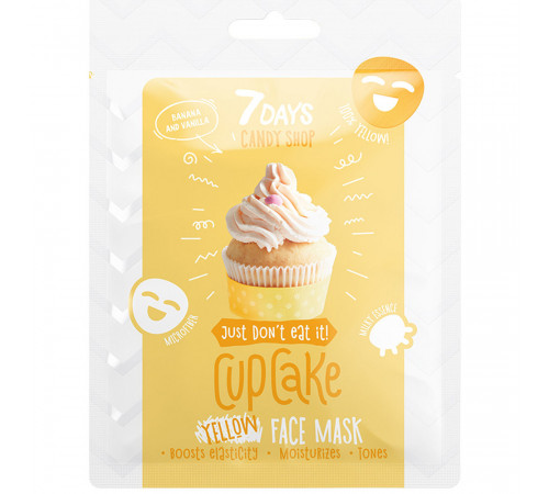  7days candy shop masca pentru față yellow cupcake, 25 g