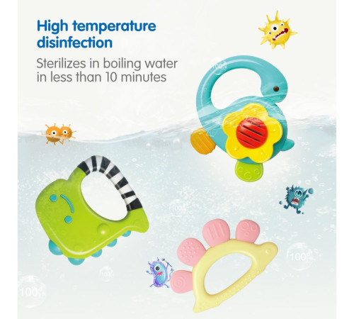 hola toys 1109 Набор из 5 погремушек "Дино"