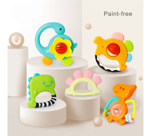 hola toys 1109 Набор из 5 погремушек "Дино"