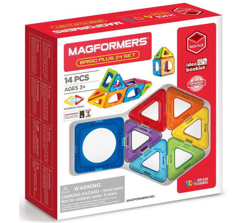 magformers 715013 constructor magnetic "basic plus" (14 el.)