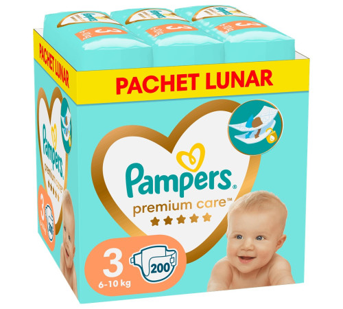 Pampers Premium Care 3 (6-10 кг.) 200 шт.  pampers premium care 3 (6-10 кг.) 200 шт.