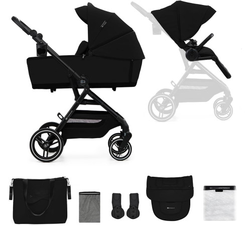 kinderkraft Коляска 2-в-1 yoxi чёрный