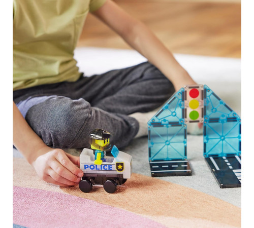 magna-tiles 252020mt Магнитный конструктор "Полицейский патруль" (20 дет.)