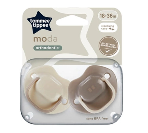 tommee tippee tt0500 suzeta simetrica din silicon "moda" (18-36 luni) 2 buc.