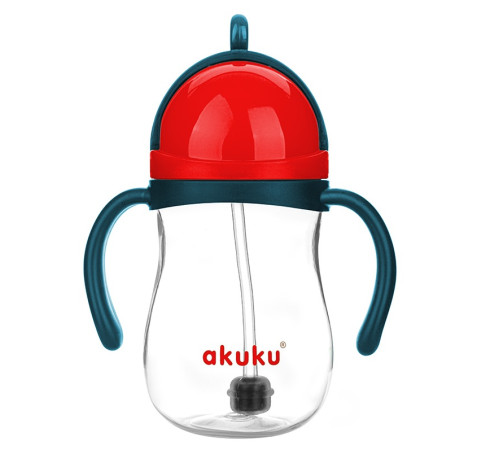  akuku-6631 a0164 cană cu pai și greutate pentru copii (9 luni+) 280 ml.