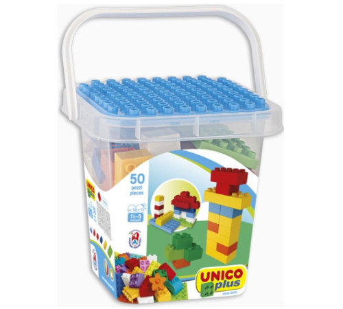Детский магазин в Кишиневе в Молдове androni 8508-0001 Конструктор в ведре unicoplus (50 шт.)