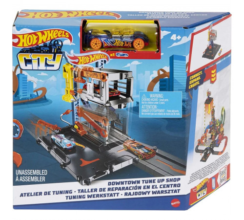  hot wheels hdr25 set de joc "stație de reparații în centrul orașului"