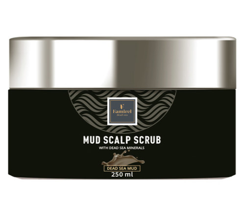 famirel scrub pentru scalp cu nămol de la marea moartă, uleiuri de marula și argan (250 ml)  085649 