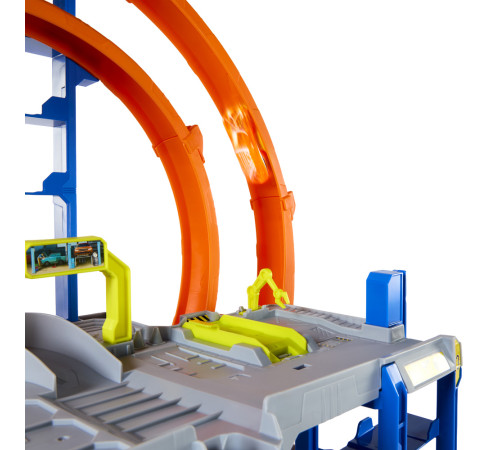 hot wheels jbm74 Игровой набор "Гараж с мега петлей"