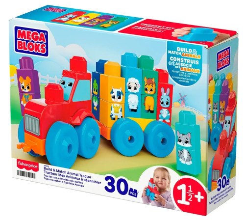 Jucării pentru Copii - Magazin Online de Jucării ieftine in Chisinau Baby-Boom in Moldova mega bloks jkg33 constructor "tractor cu animale" (30 el.)