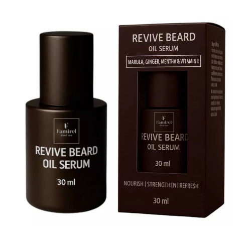  famirel men ser de barbă cu ulei de marula, ghimbir, mentă și vitamina e (30 ml) 084895