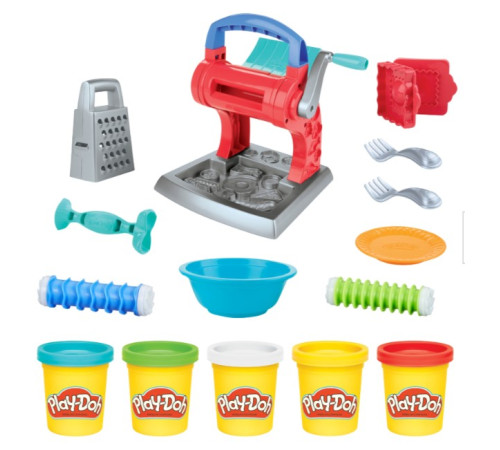 play-doh e7776 set de creativitate cu plastilină "petrecerea cu tăiței"