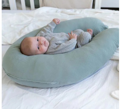 doomoo pernă pentru gravide și alăptare comfy big (190 cm) tetra green